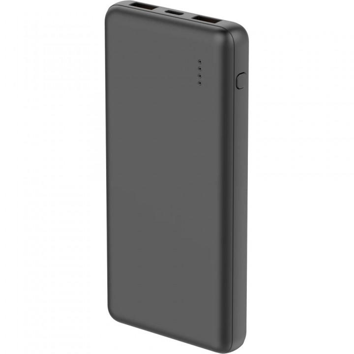 Siyah İnce Tasarımlı 10000 mAh 4 LED Göstergeli Promosyon Powerbank